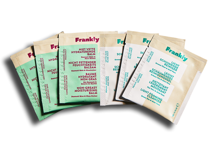 Sachets van de balm en de reiniger